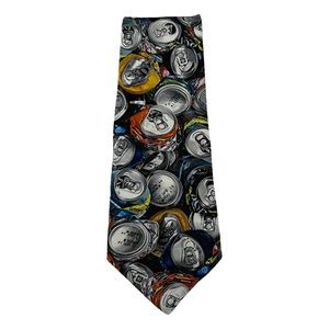 Moschino Crushed Soda Tin Can Silk Tie